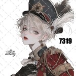 original sticker « no.7319 »     //     人物ステッカー オリジナルステッカー オリジナル人物ステッカー ステッカー cotton melody