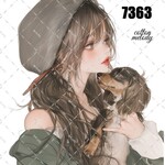 original sticker « no.7363 »     //     人物ステッカー オリジナルステッカー オリジナル人物ステッカー ステッカー cotton melody