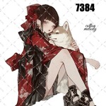 original sticker « no.7384🐶 »     //     人物ステッカー オリジナルステッカー オリジナル人物ステッカー ステッカー cotton melody