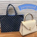 ジャガードバッグ　🎀ドットリボン🎀　Mサイズ　限定