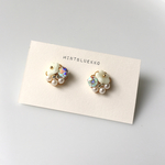 お花とビジュー ピアス/イヤリング
