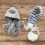 JANAYA ハンドメイド　オビツ11服　コート　グレー　3点セット
