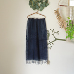 【再入荷】asana HEMP100% ふわふわ ショール●草木染めディープインディゴ