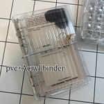 new＊pvc+AcrylバインダーA6サイズ/saving/ クリアバインダー /シール帳 /韓国