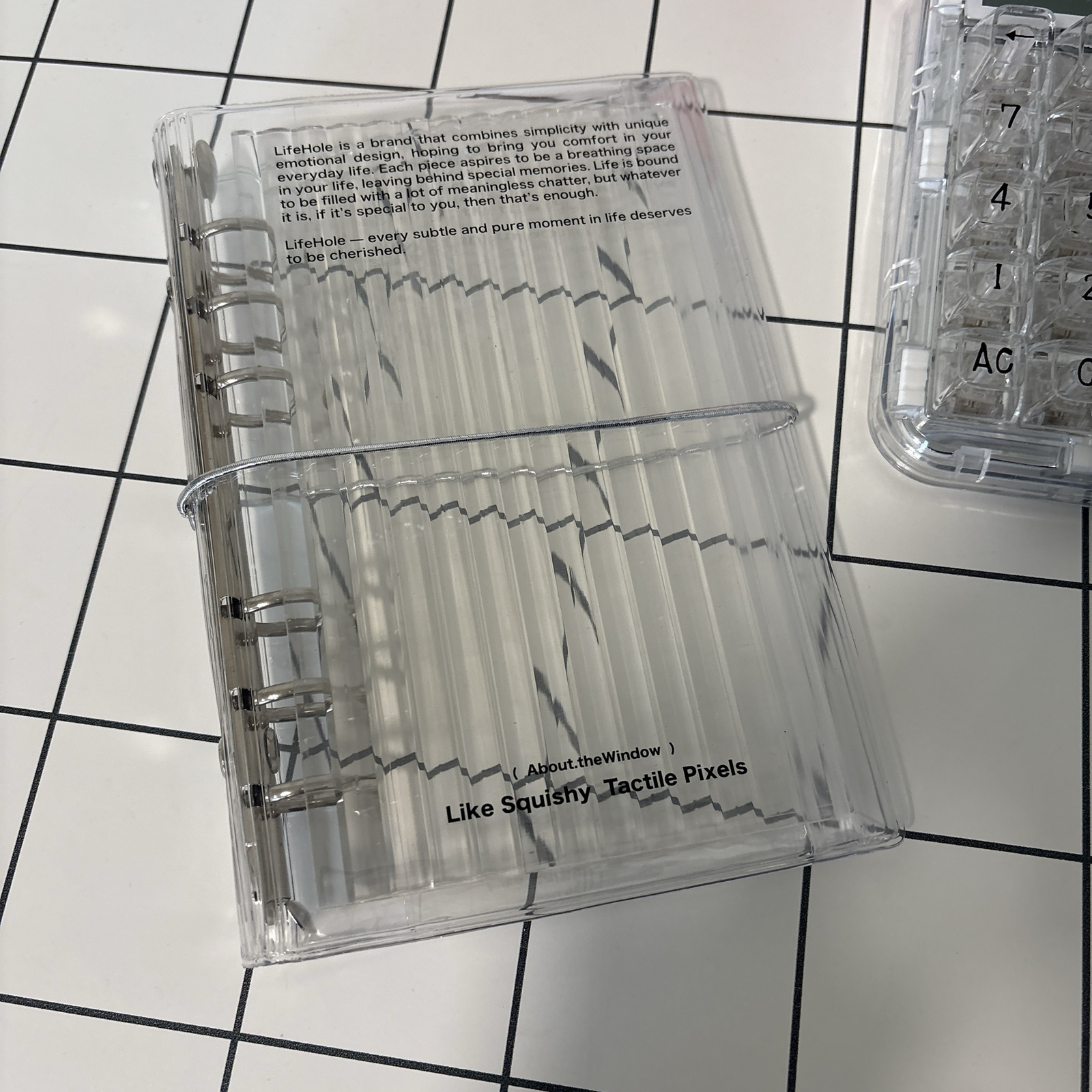 new＊pvc+AcrylバインダーA6サイズ/saving/ クリアバインダー /シール
