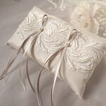 シルク アンティーク リングピロー パール 