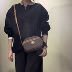 20％off 【CELINE】1869 セリーヌ ヴィンテージ ラウンドマカダムショルダーバッグ ブラウン レザー レア 希少　ミニショルダーバッグ　OLD celine ミニショルダーコーデSALE