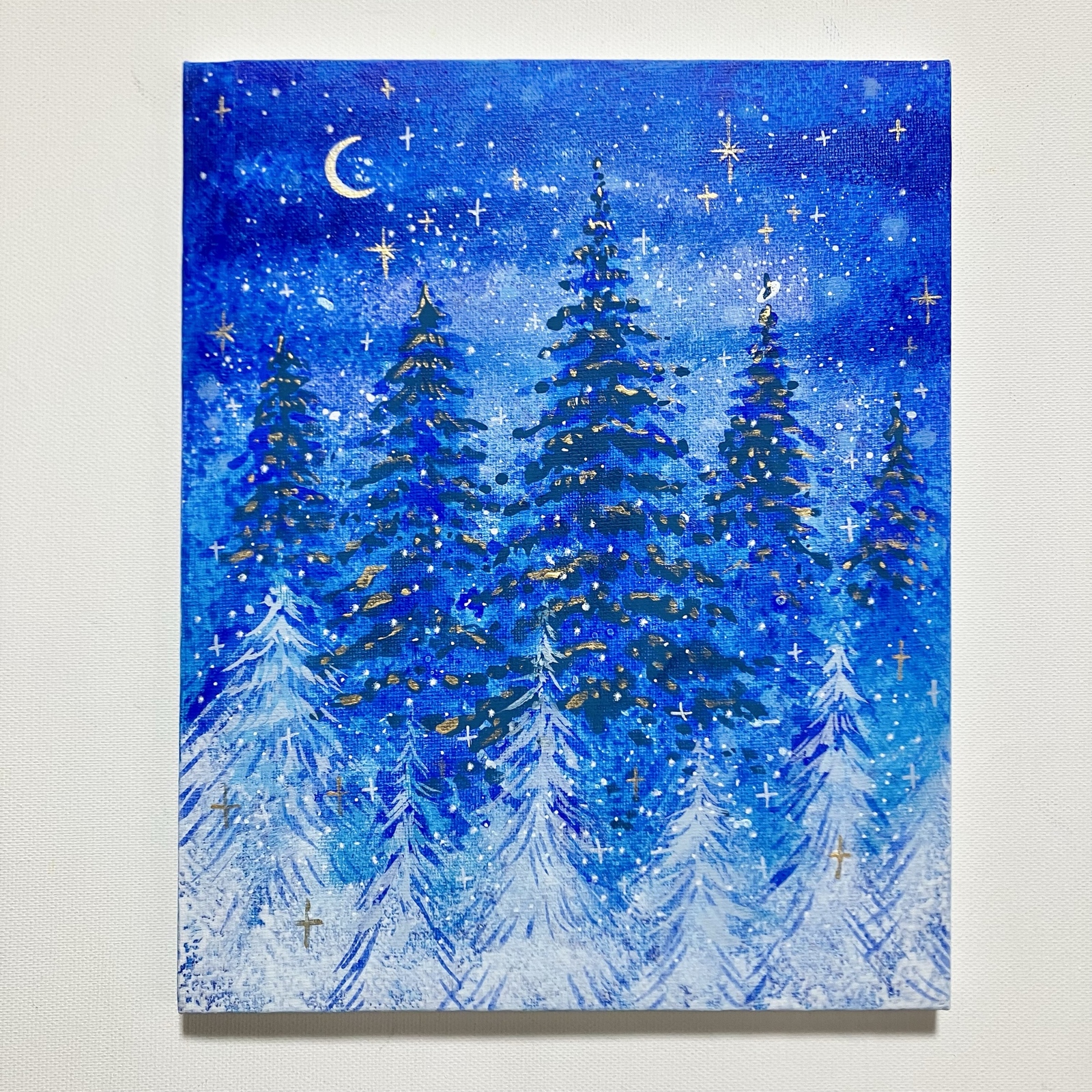 希望＊テクスチャーアート 絵画 原画 抽象画 青 - shop wishi