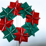 クリスマスリース　折り紙手作り
