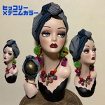 ヒッコリー　デニムカラー　編みぽっこりヘアターバン　ヘアバンド