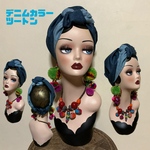 デニムカラー　編みぽっこりヘアターバン　ヘアバンド