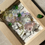 11/1 ♡Thank you作品♡愛をこめた花束で...空の旅♡うさぎさん シーグラスアート ガラスアート