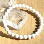 🧿邪念を祓い不安や緊張感を取り除く🧿ホワイトオニキス 6mm パワーストーンブレスレット