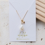 淡水パールの一粒2wayロングネックレス　バロックパール　パールネックレス　2wayネックレス　