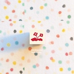 963hanko ミニラバースタンプ: レトロ花