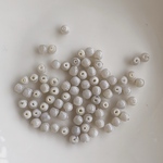 再販無し◆ デッドストック 3mm 3g 硝子　チェコビーズ　グレー