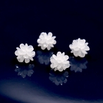 オリジナル新作★ 雪の花　菊　ボタン　クリスタルの花　雪　　ホワイト