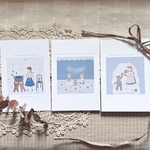 青っぽい色series ポストカード3枚セット