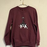 UFO 牛さん柄　裏起毛 メンズトレーナー　大きいサイズあり