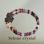 アラシャン瑪瑙　クマ　カラフルスピネル　ブレスレット天然石ブレスレット　Selene crystal