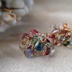 2pcs)4109)ビーズタッセル)rainbow#1o