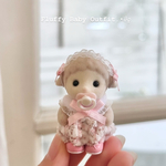 ミニチュアドール用 ‪‪☁️ふわもこベビーコーデ（ピンク）‪‪☁️ ヘッドドレス