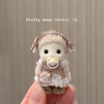ミニチュアドール用 ‪‪☁️ふわもこベビーコーデ（ブラウン）‪‪☁️ ヘッドドレス
