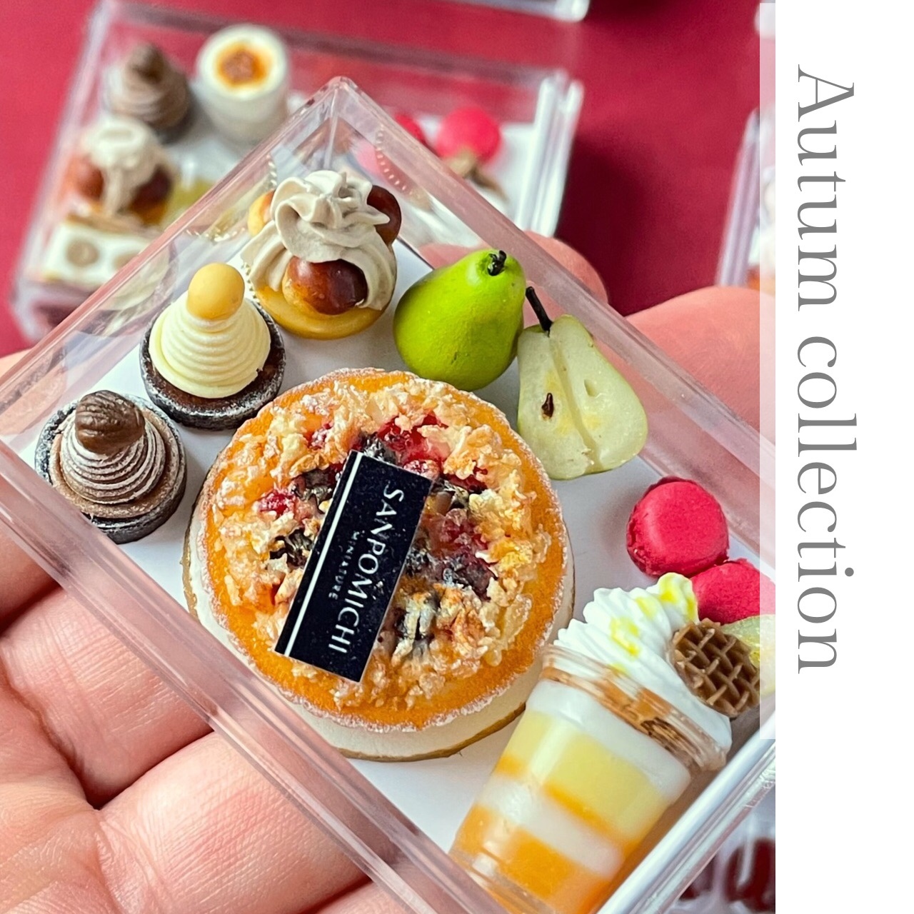 再販】乙女の桃🍑スイーツセット ミニチュア ミニチュアスイーツ