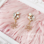 雪の結晶❄︎ビジューピアス/イヤリング