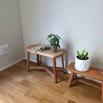 【1点限り】景色をつくる欅一枚板スツール　サイドテーブル　花台　椅子　踏み台