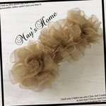 ふんわりお花のヘアバレッタ【ゴールド】