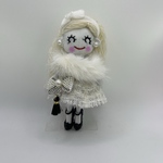 ファー付きツイードドレスのドールチャーム