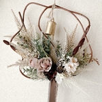 造花　アートフラワー　リース　秋　冬　ユーカリ　アジサイ　ベル