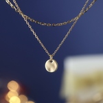 つけっぱなしOK✶選べる金具&長さ✶コインチャーム&ペタルチェーンネックレスセット 重ね付け サージカルステンレス 14kgf シルバー925