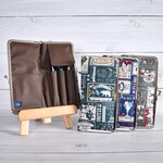 ＜※miyu3217さま専用※＞万年筆/ペンケース・３本差し＜喫茶店＞・緑