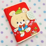 昭和レトロ*＊Happy KUMA☆大きめ母子手帳ケース　再