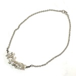 蛇骨4連ネックレス（横・小サイズ）シルバー／淡水パール【JW05460】