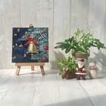 プチキャンバス絵画シリーズ♡アクリル画《原画》　✴︎  クリスマスベル ✴︎
