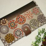 【送料無料】合皮付スリム長財布☆陶器③