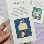 バインダー貯金リフィルweek ナチュラルガールズacrylic painting