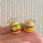 2種のバーガーセット(ミニチュアフード)
