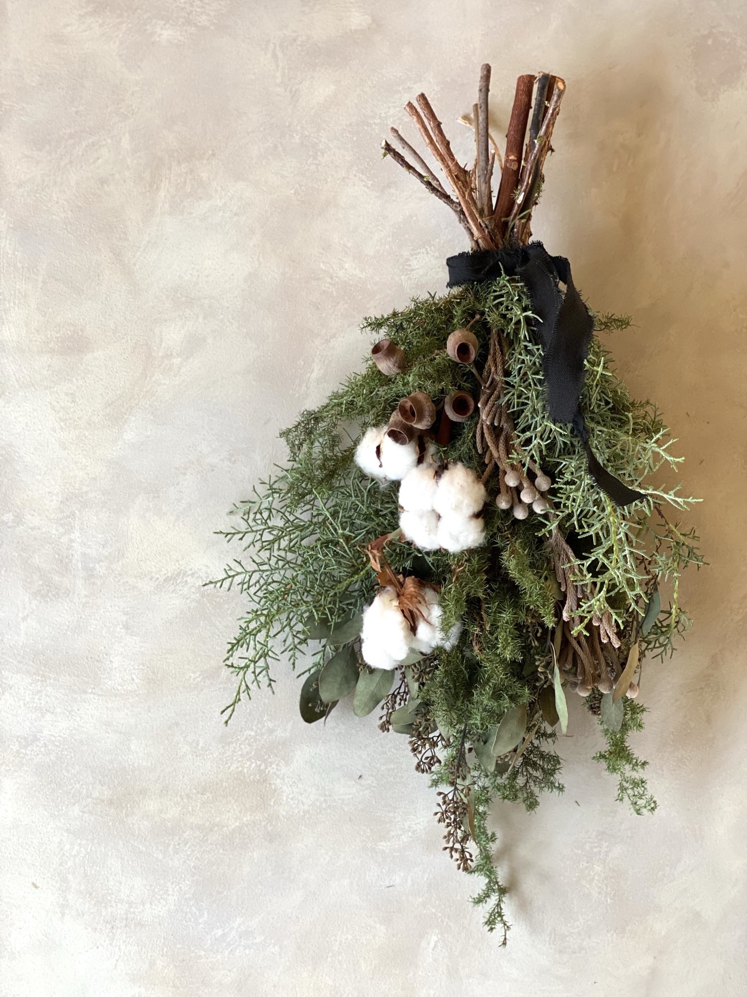 ☆ウィンターリース☆クリスマスリース☆ハーフリースグリーンレッド