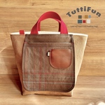 tuttifun＊apron pocket bag - check stitch     A168