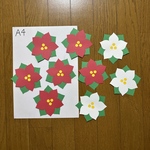 壁面飾り【ポインセチア②】花　12月　クリスマス　冬