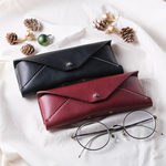 お得なペア割｜まるで封筒のようなメガネケースギフトセット｜名入れ対応｜本革/レザー｜眼鏡