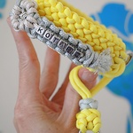 ＜ご依頼品＞パラコードで編む首輪　イエロー（シック）