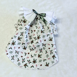 犬服　3S　フリル襟　まつぼっくりとひいらぎ