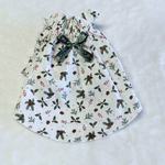 犬服　3Sシャーリング前丈短　まつぼっくりとひいらぎ