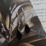 4pcs)4091)ビーズタッセル)black)#1g