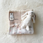 【ベビー服リメイク】オーガニックコットンのリメイクブランケット（約95×55cm）　ベビー服　子ども服　リメイク